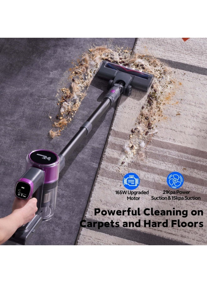 Panda Cordless Stick Vacuum Cleaner with Dual Brush Head, 90 Mins Max Runtime, 200AW, 38000Pa, Hepa 5 Layer 99.9% Filtration, Powerful Rechargeable Vacuum for Hard Floor 350.0 W R20 Black - Image 5
