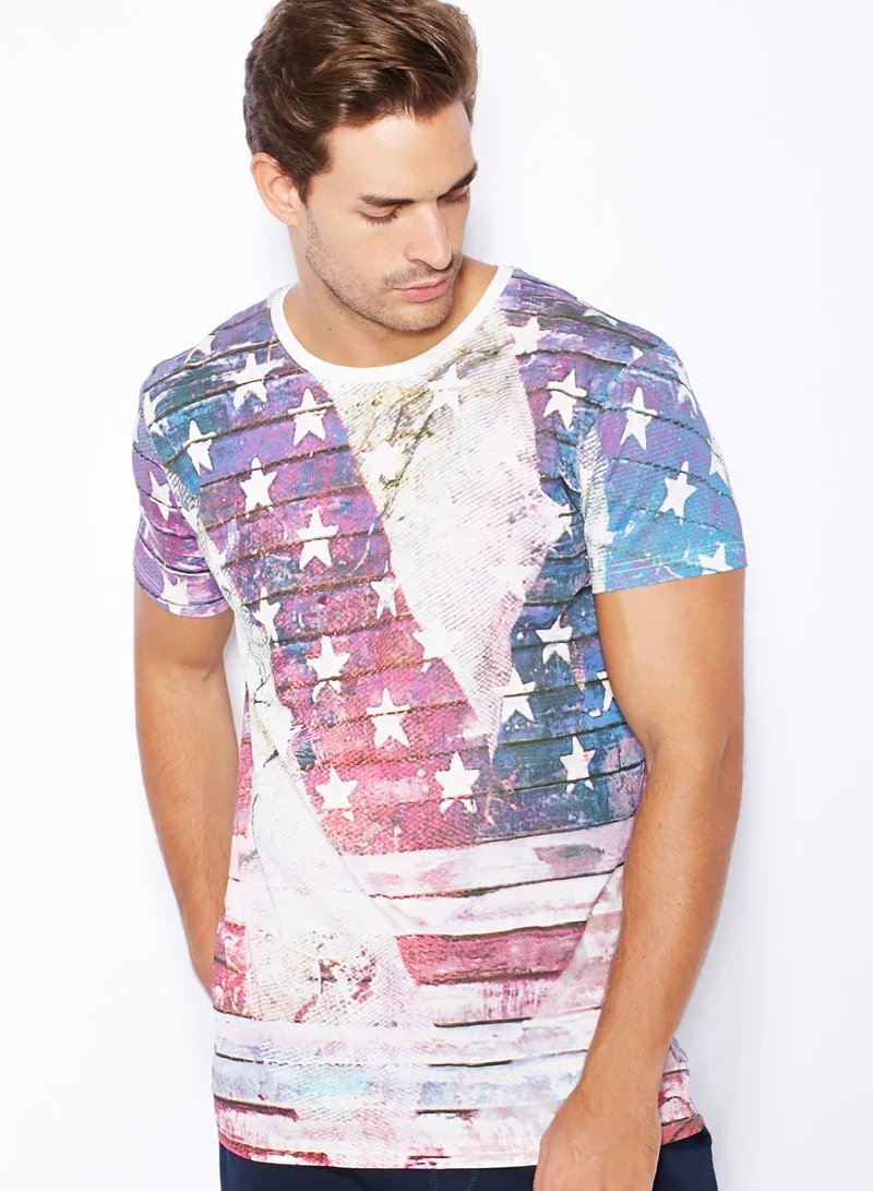 !Solid Ramsey Star Print T-Shirt