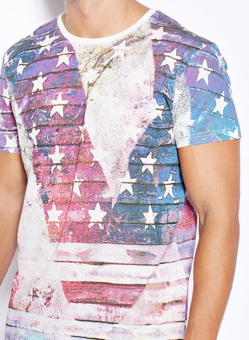 !Solid Ramsey Star Print T-Shirt