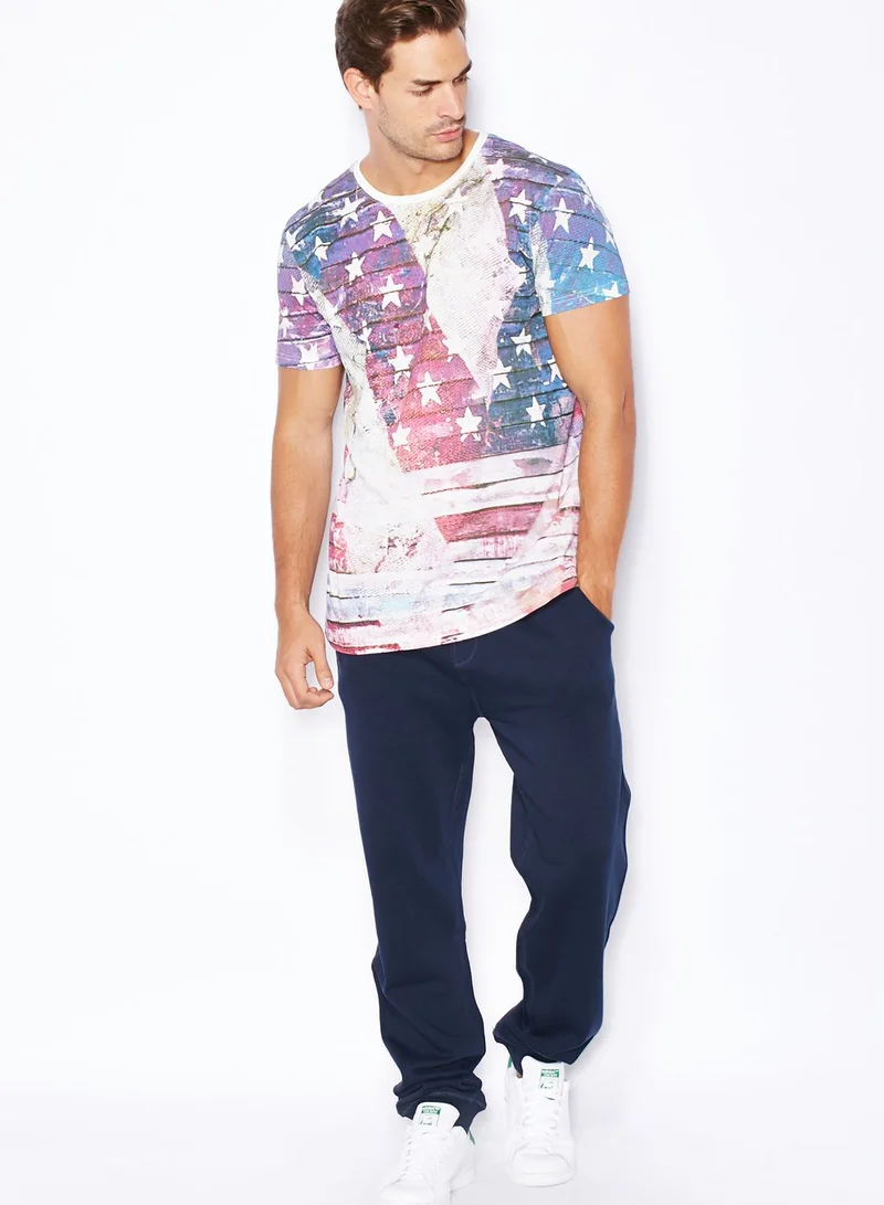 !Solid Ramsey Star Print T-Shirt