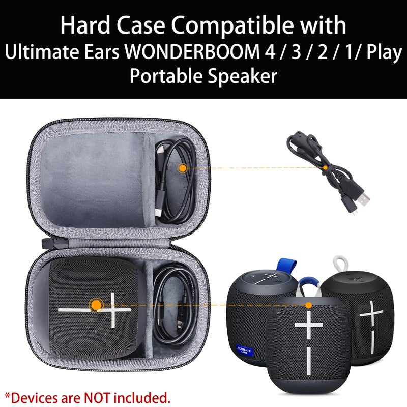 co2CREA Hard Travel Case Replacement for Ultimate Ears WONDERBOOM 4 WONDERBOOM Play WONDERBOOM 3 WONDERBOOM 2 Small Portable Wireless Bluetooth Speaker (Deep Space Case) - Image 4