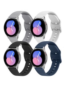 Y&D SYOSI 4 Pack Watch Bands for Samsung Galaxy 5 40mm 44mm, Pro Wristband 45mm, 20mm Adjustable Silicone Strap Replacement Band Women Men  - Image 1