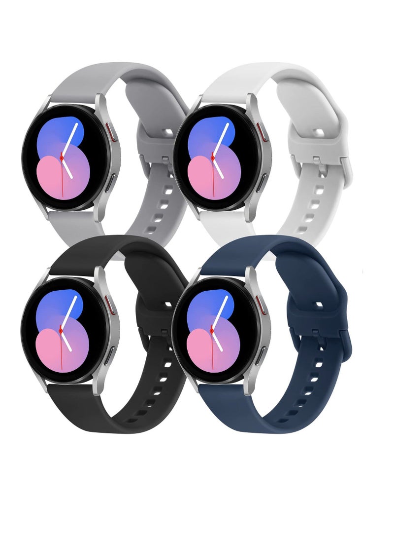 Y&D SYOSI 4 Pack Watch Bands for Samsung Galaxy 5 40mm 44mm, Pro Wristband 45mm, 20mm Adjustable Silicone Strap Replacement Band Women Men  - Image 1