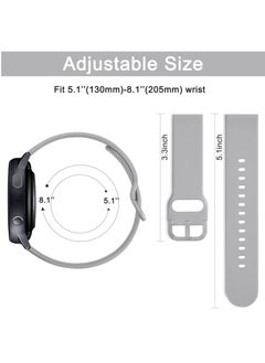 Y&D SYOSI 4 Pack Watch Bands for Samsung Galaxy 5 40mm 44mm, Pro Wristband 45mm, 20mm Adjustable Silicone Strap Replacement Band Women Men  - Image 4