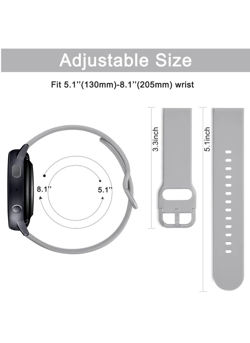 Y&D SYOSI 4 Pack Watch Bands for Samsung Galaxy 5 40mm 44mm, Pro Wristband 45mm, 20mm Adjustable Silicone Strap Replacement Band Women Men  - Image 4