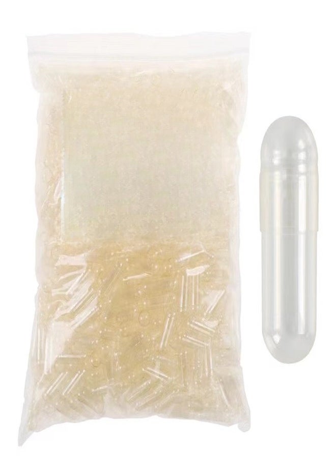 Generic - 1000 Count Size 0 Empty Capsules Clear Empty Gelatin Capsules Empty Pill Capsules DIY Capsule Filling Pure Bovine Pill Capsules Empty Gel Caps - Image 1