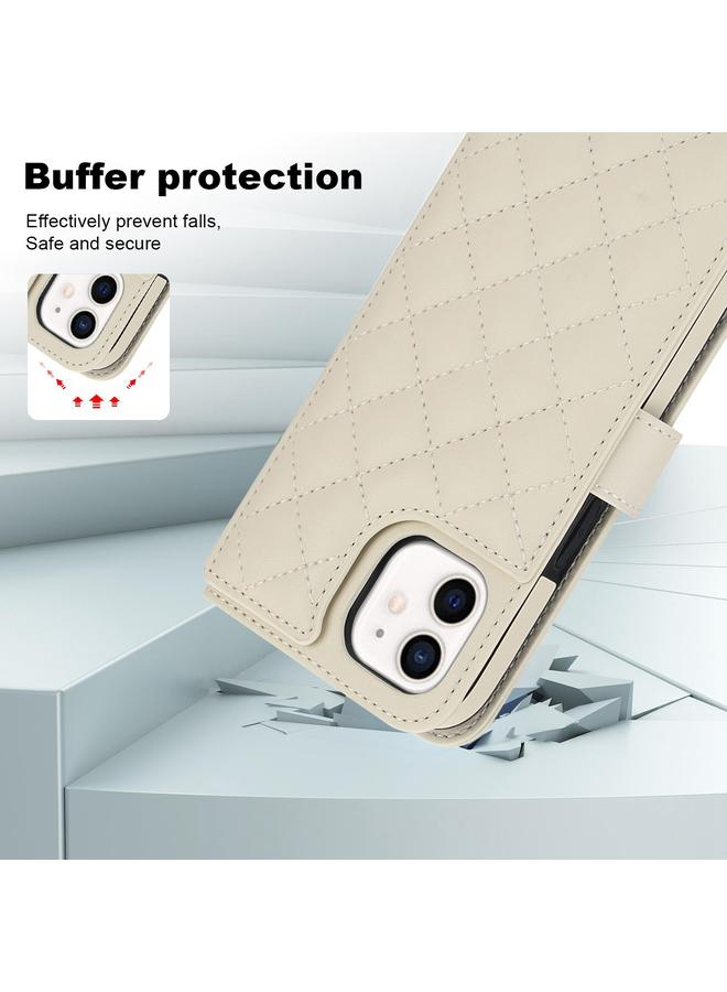 Zaboon Case For iPhone 12 mini Crossbody Multifunction Rhombic Leather Phone Case - Image 5