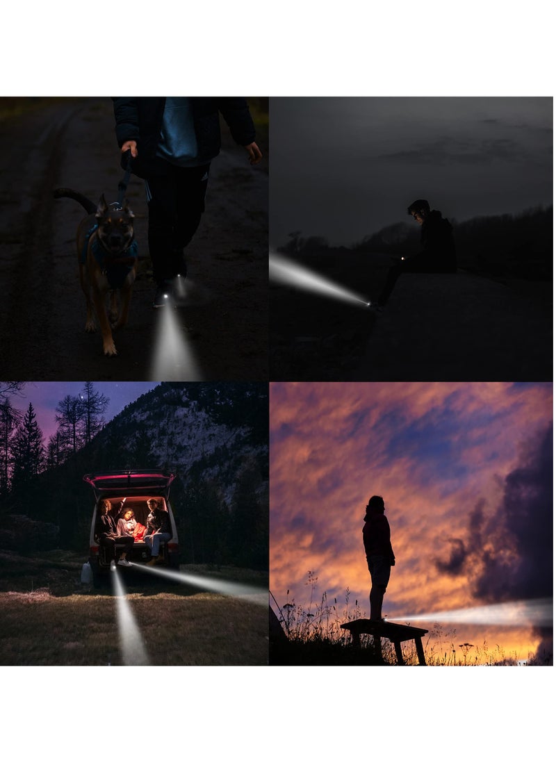 Croc Charm 2 Pcs Rechargeable Headlights Lights Flashlight Attachment for Croc Light Up Charm Accessories for Kids Boys Adults Men, Clip on Clog Headlight Flashlight Lights - Image 2