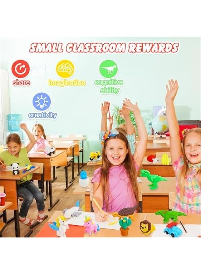 Generic 150Pcs Animal Erasers Desk Pets for Kids Cute Puzzle Erasers Pencil Erasers for Classroom Rewards Fun 3D Take Apart Erasers Toys Bulk Treasure Box Prizes Party Favors School Supplies Gift  - Image 5