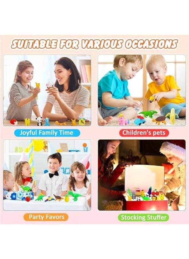 Generic 150Pcs Animal Erasers Desk Pets for Kids Cute Puzzle Erasers Pencil Erasers for Classroom Rewards Fun 3D Take Apart Erasers Toys Bulk Treasure Box Prizes Party Favors School Supplies Gift  - Image 4