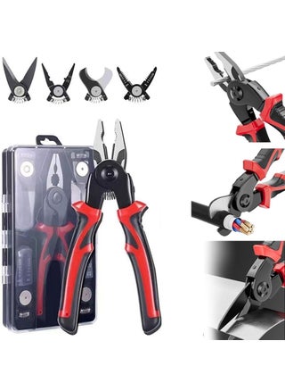 5 Head Pliers Set 5in1 Multifunctional Wire Stripper Combination Interchangeable Pliers Kit Crimping Tool Linesman Pliers Electrician Scissors with Storage Case MultiPurpose Hand Tools - pzsku/Z15CBF5A1B8DD79F0C483Z/45/1748243990/65b5f00c-c5b4-42a5-9cc5-84d554000809