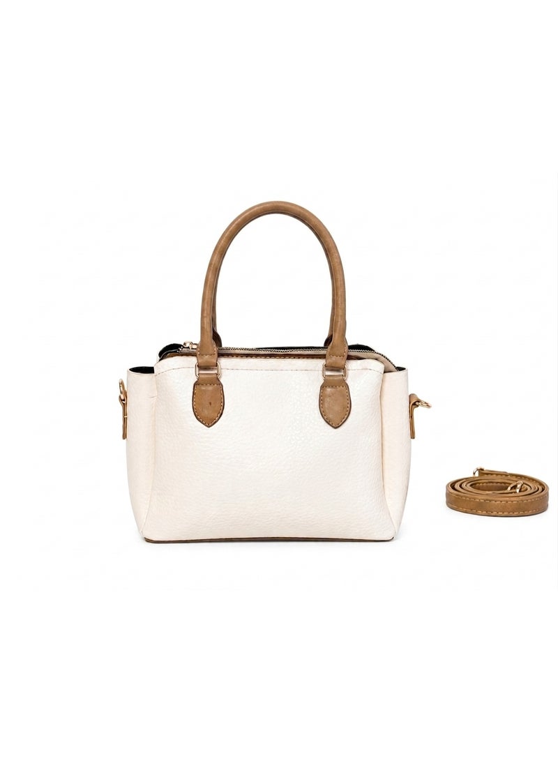Kanaz Kharza Women’s Handbag with Elegant Beaded Charm – Stylish Leather Tote Bag with Top Handle & Detachable Shoulder Strap - Image 3