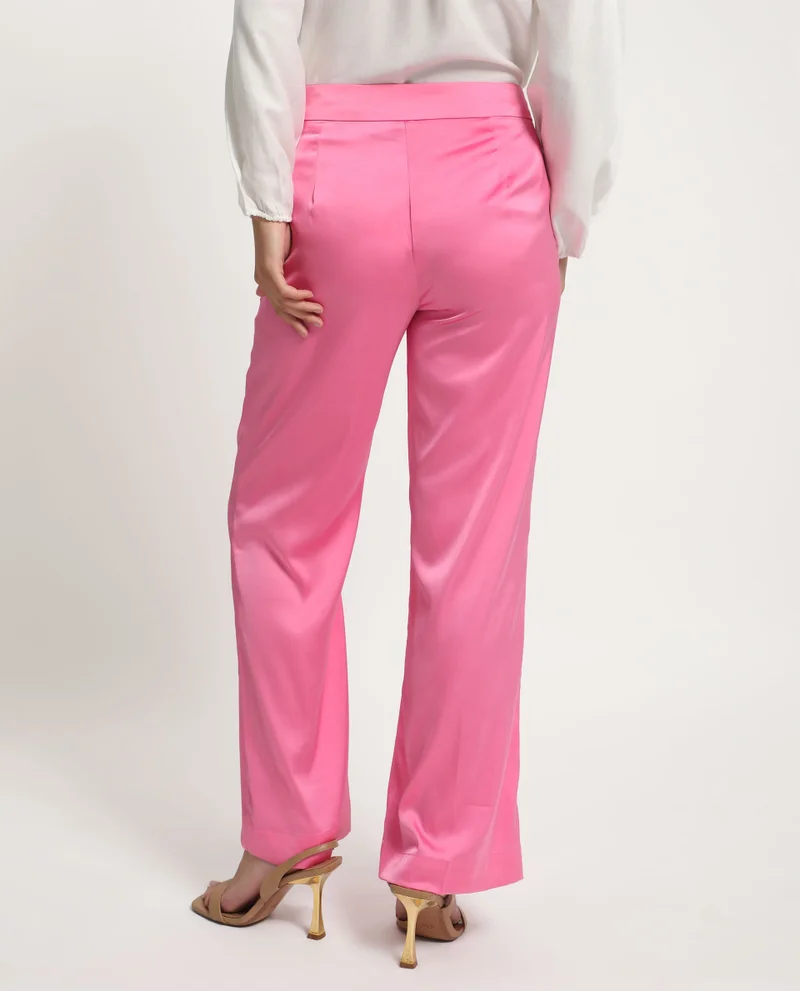 Rareism Women's Straight Fit Trousers With Comfortable Design