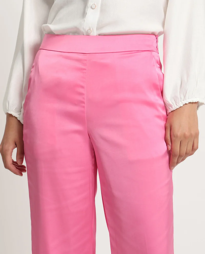 Rareism Women's Straight Fit Trousers With Comfortable Design