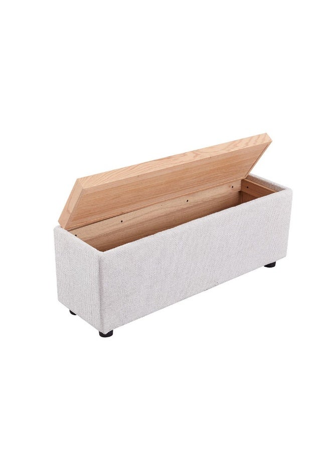 DANUBE HOME Odum End Table With Storage | Multifunctional Living Room Table End Table | Modern Design Furniture For Home Living RoomL105xW32xH42cm - Grey/Natural Oak  - Image 2