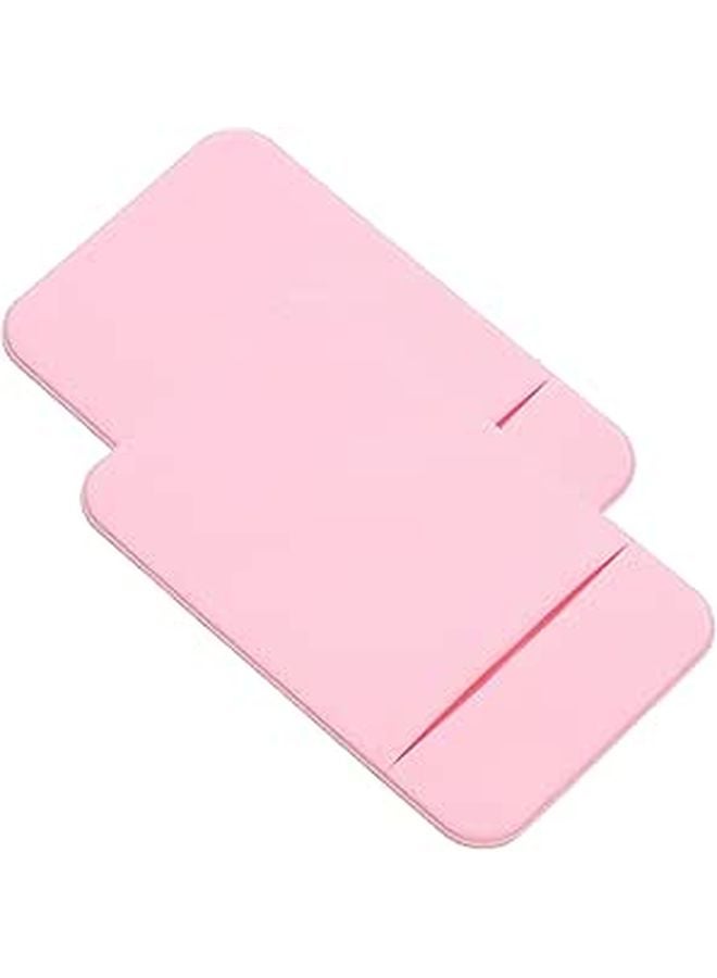 Light Pink Self Adhesive Phone Back Pocket Card Holder Stretch Fabric Wallet Sleeve 2 Pack - Image 1