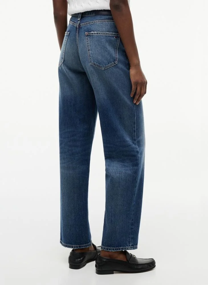 Tommy Hilfiger Flag Horsebit Regular Tapered Ankle Jeans