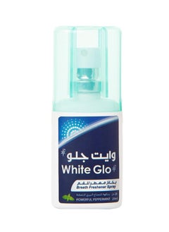 White Glo Powerfull Peppermint Breath Freshener Spray A Mouth Refreshing Mint Flavor 20 Ml 
