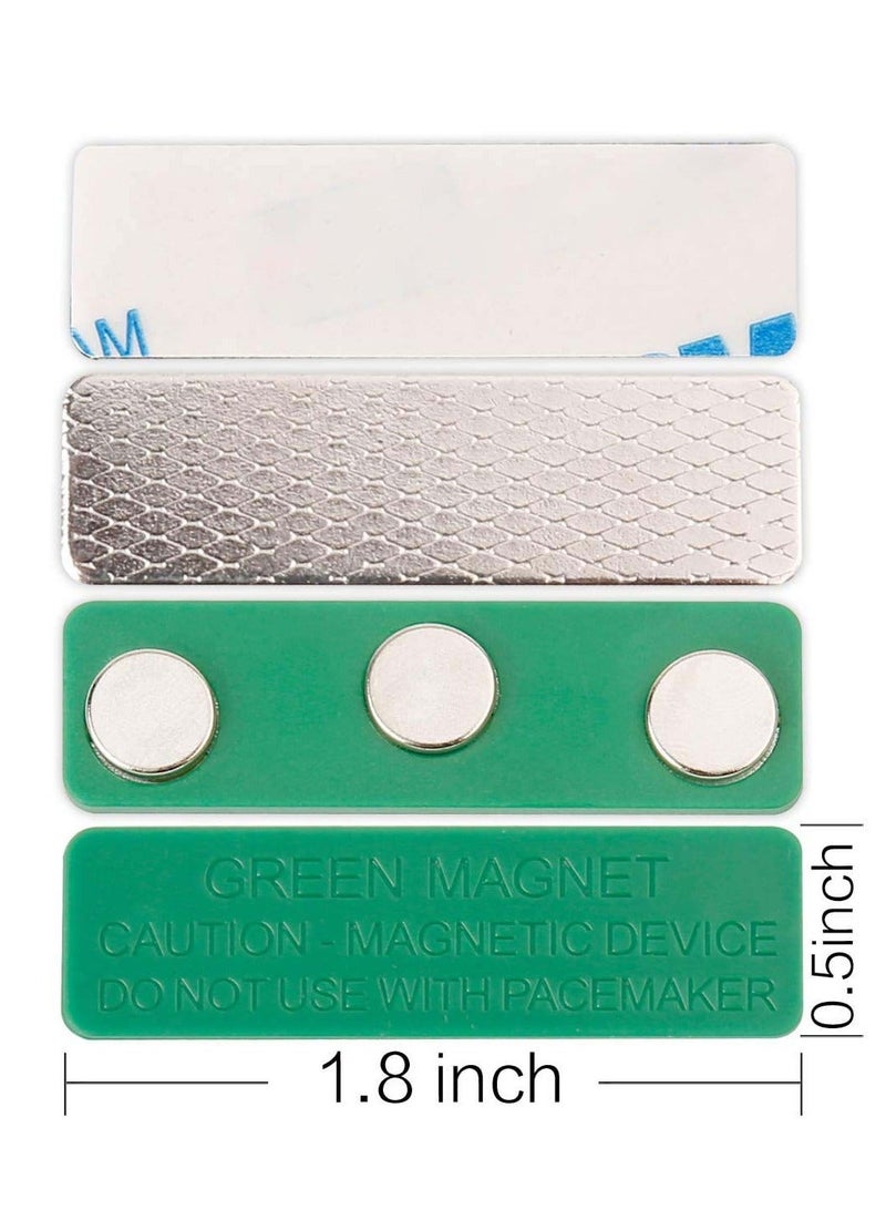 Generic Magnetic Name Tag, 20 Pcs Magnetic Badge Holder for Clothes, Metal Magnetic Tags with 3 Neodymium Magnets - Image 3
