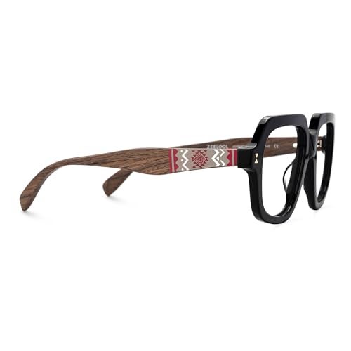 Zeelool Glasses Frame for Women Men, Fashion EyeGlasses Eyewear with Non-prescription Clear Lens & Spring Hinges Faubion ZJGX848395-01 - Image 5