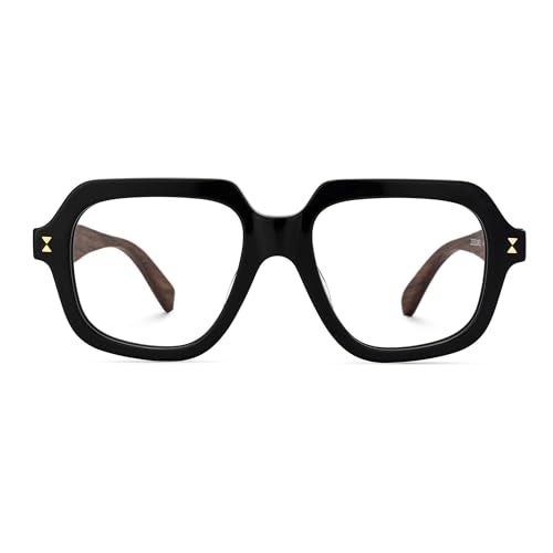 Zeelool Glasses Frame for Women Men, Fashion EyeGlasses Eyewear with Non-prescription Clear Lens & Spring Hinges Faubion ZJGX848395-01 - Image 1