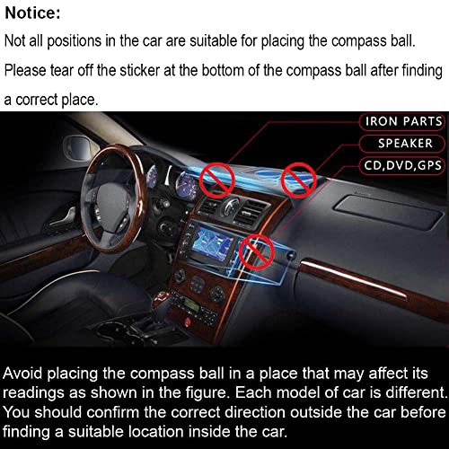 KanPas V28 Upgraded Version Mini Automotive Dashboard Car Compass Ball (V30) - Image 4