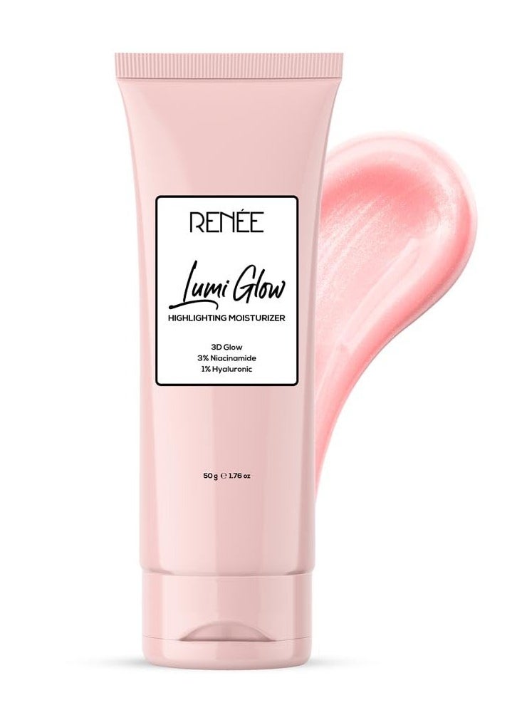 Renee Lumi Glow Highlighting Moisturizer, Enriched with 3% Niacinamide & 1% Hyaluronic Acid, Prevents Photoaging & UV Damage  - Image 1