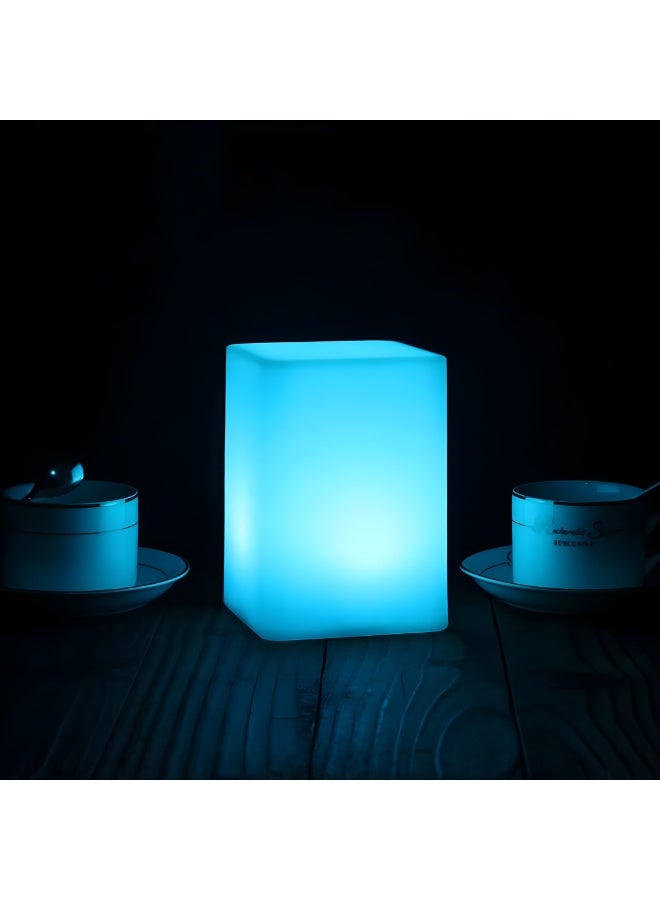 ETRONIK مصباح LED مكعب الشكل 6 بوصة قابل لإعادة الشحن والتحكم عن بعد، مصباح مزاجي متغير 16 لونًا، إضاءة ليلية متوهجة قابلة للتعتيم، إضاءة زخرفية للمنزل والحفلات والبار وحفلات الزفاف - Image 2