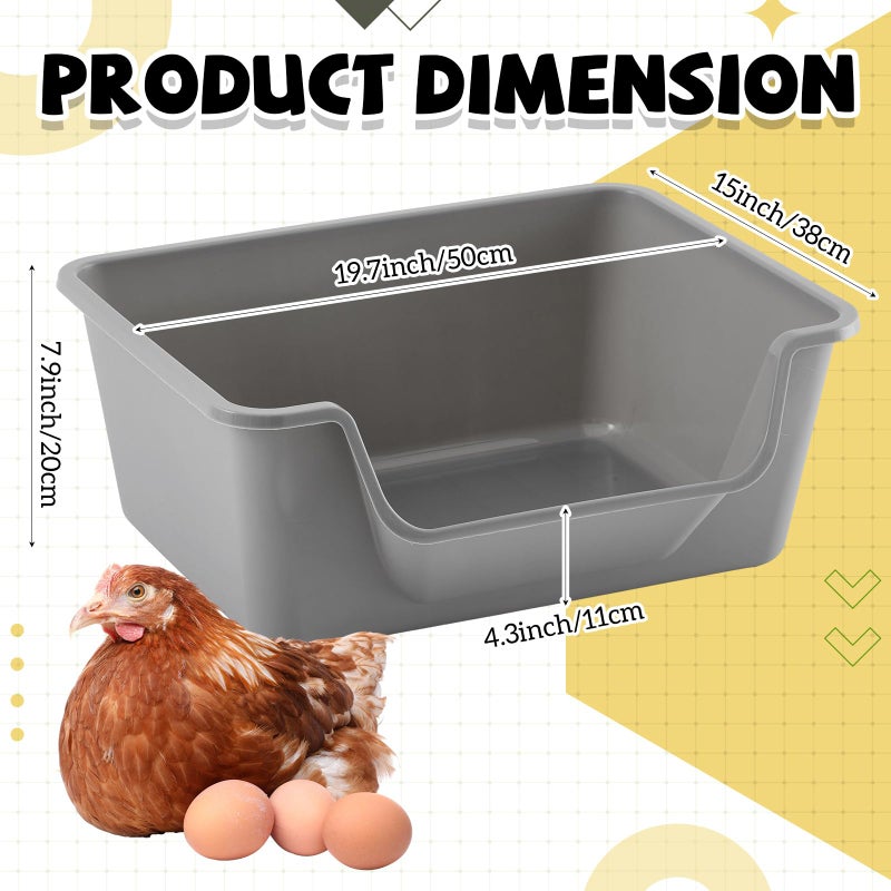 Reallnaive 6 Pcs Washable Chicken Nesting Box, Floor Durable Chicken Coop Accessories Easy Clean Plastic Square for Hens Ducks and Poultry for Egg Collection Backyard - Image 4
