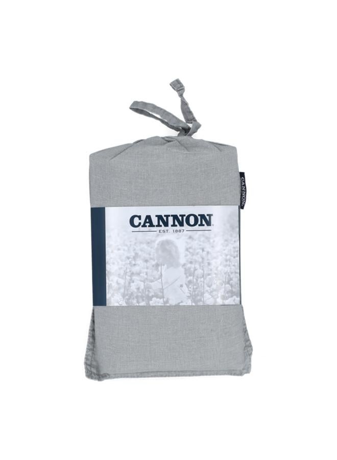 Cannon 2-Piece Stone Washed Premium Cotton Pillow Case Set Dark Grey Cn Pcq2Pcsw-Dgrd - Image 1