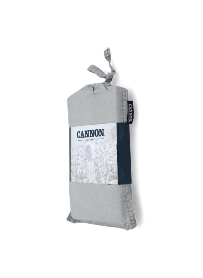Cannon 2-Piece Stone Washed Premium Cotton Pillow Case Set Dark Grey Cn Pcq2Pcsw-Dgrd - Image 2