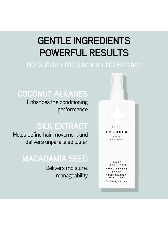 ILES FORMULA PARIS NEW YORK - Haute Performance Curl Reviver Spray - Anti-Frizz & Anti-Humidity Leave-In Conditioning Serum - Defines, Adds Texture, Style Curly or Wavy Hair, 6.8 Fl Oz (200 ML) - Image 1