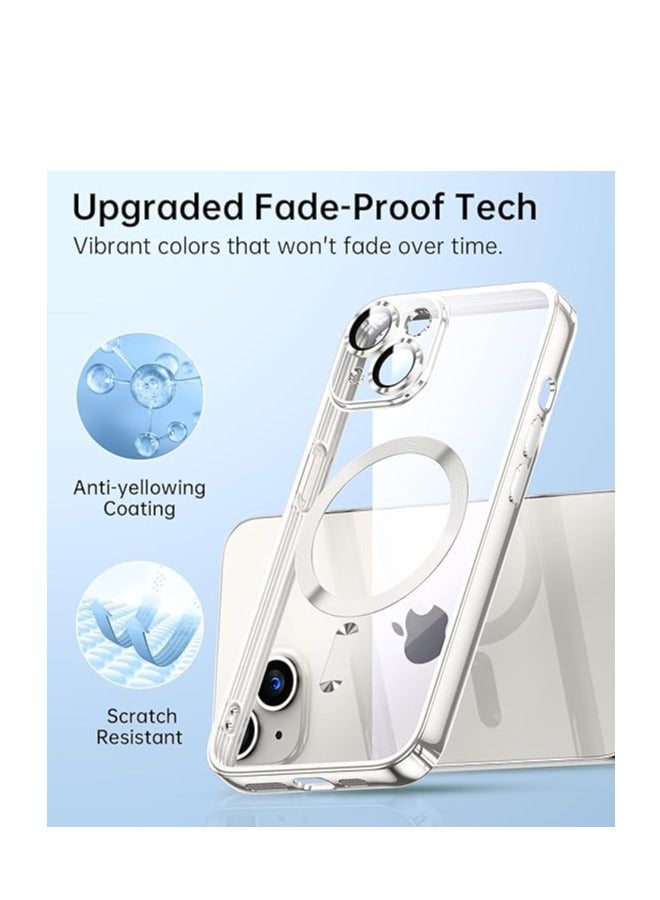 ELTRAZONE Magnetic Clear Case for iPhone 14 Plus – Shockproof, Anti-Scratch, Includes Camera Lens Protector, MagSafe Compatible - Image 5