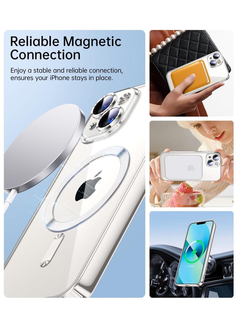 ELTRAZONE Magnetic Clear Case for iPhone 14 Plus – Shockproof, Anti-Scratch, Includes Camera Lens Protector, MagSafe Compatible - Image 2