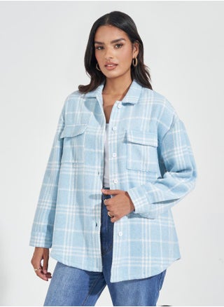 Oversized Longline Wool Like Checked Shacket - pzsku/Z15CC6D008EB68CC176DBZ/45/_/1732177945/51f266ea-9e26-4429-af4c-0537f3fae18a