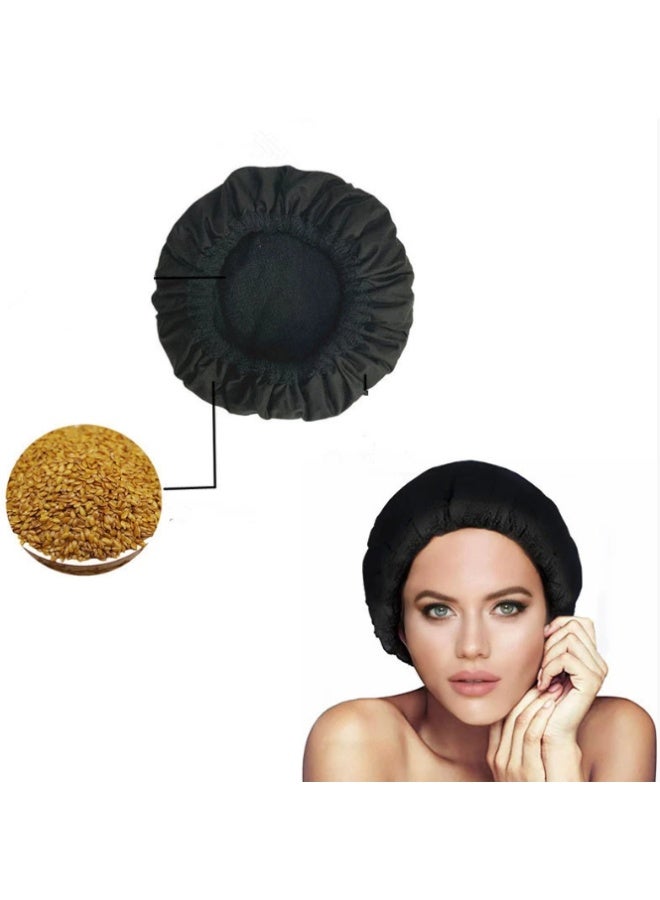 Cordless Deep Conditioning Heat Cap, A Hot Head Cap to Hydrate, Moisturize and Condition, 100% Natural Cotton Flaxseed Seed Interior