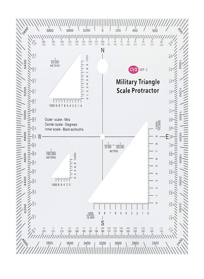 Gotical Combo of Military UTM/MGRS Coordinate Scale Map Protractor and Land Navigation Topographical Map, Flexible Plastic Soldier Outdoor Map Reading NATO Standard Graph and Military Marking Symbol - Image 2