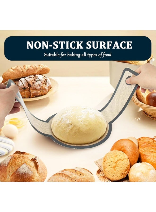 2 PCS Silicone Bread Sling for Dutch Oven, Non-Stick Easy Clean Reusable Silicone Bread Baking Mats with Long Handles, Easy to Transfer Sourdough Bread - Image 5