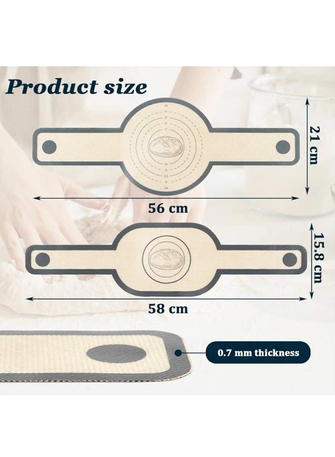 2 PCS Silicone Bread Sling for Dutch Oven, Non-Stick Easy Clean Reusable Silicone Bread Baking Mats with Long Handles, Easy to Transfer Sourdough Bread - Image 2