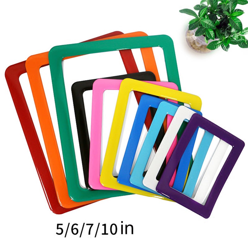 Colorful Photo Frame Magnetic Picture Frame Refrigerator Photo Frame 7 Inch(Black) - Image 5
