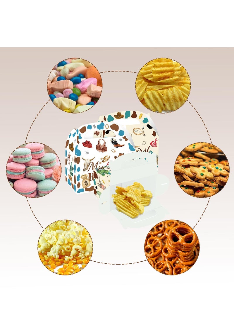 Excefore My First Rodeo Party Paper Gift Boxes, 24 Pack Western Cowboy Party Goodie Candy Bags, Kraft Treat Paper Boxes for Baby Shower Favors, Birthday Party Supplies and Decorations - Image 4