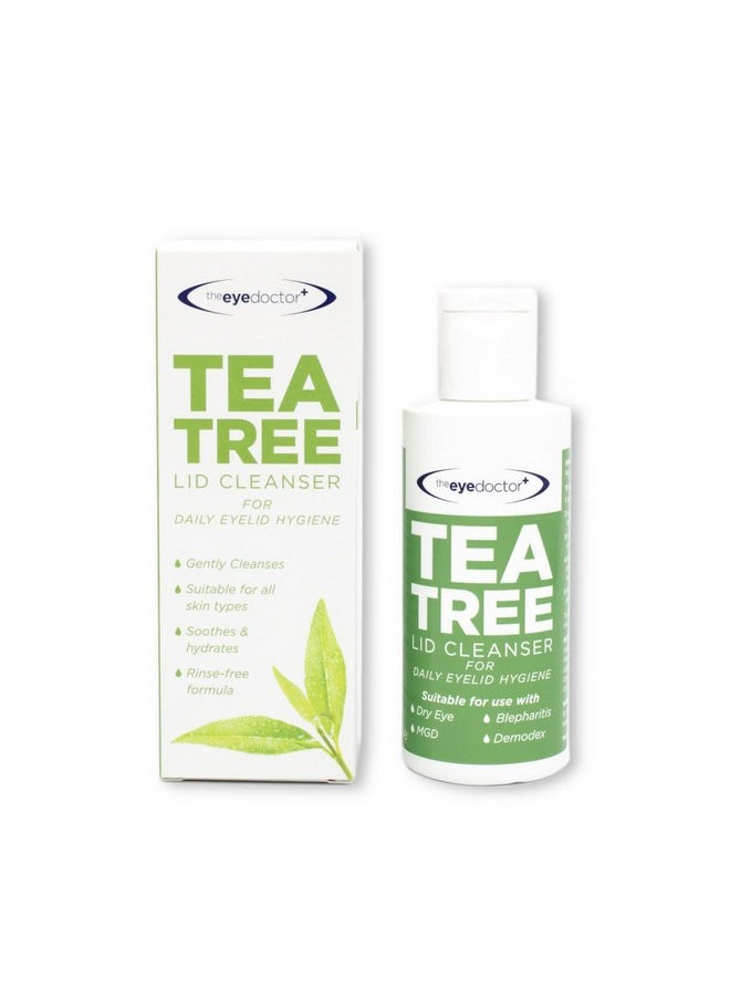 The Eye Doctor Tea Tree Lid Cleanser 100Ml Daily Eyelid Hygiene Remove Debris & Makeup Eyelid Eyelashes Suitable For Sensitive Eyes Contains Tea Tree Oil Argan Oil Coconut Oil & Micellar Water  - Image 1