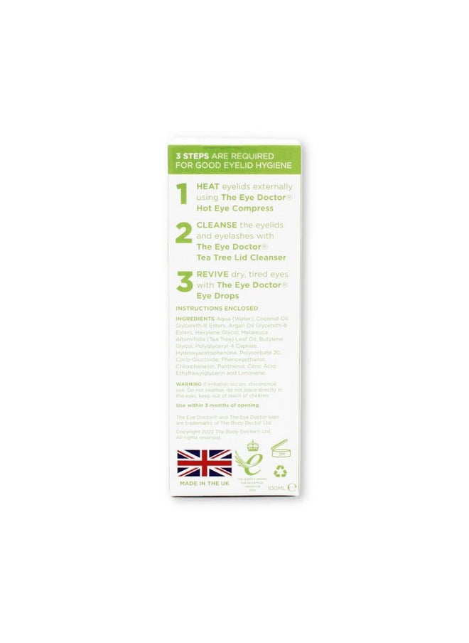 The Eye Doctor Tea Tree Lid Cleanser 100Ml Daily Eyelid Hygiene Remove Debris & Makeup Eyelid Eyelashes Suitable For Sensitive Eyes Contains Tea Tree Oil Argan Oil Coconut Oil & Micellar Water  - Image 5