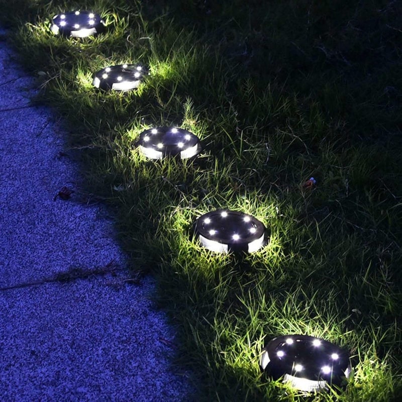 klarako Solar Ground Lights 4pcs Solar Lights Outdoor Waterproof Solar Garden Lights Outdoor InGround Lights Landscape Lighting Spring Summer Decor Lights For Yard, Patio, Walkway (E) - Image 5