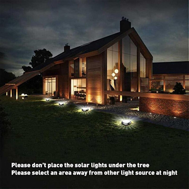 klarako Solar Ground Lights 4pcs Solar Lights Outdoor Waterproof Solar Garden Lights Outdoor InGround Lights Landscape Lighting Spring Summer Decor Lights For Yard, Patio, Walkway (E) - Image 3