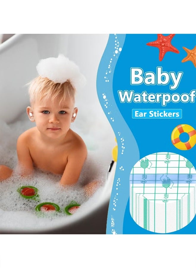 Baby Waterproof Ear Stickers 60 Pieces Disposable Baby Waterproof Ear Patch with Ear Plugs Kids Ear Protectors Baby Breathable Ear Covers for Swimming Shower Newborn Bathing Ear Stickers for Swimming Surfing Snorkeling - Image 3