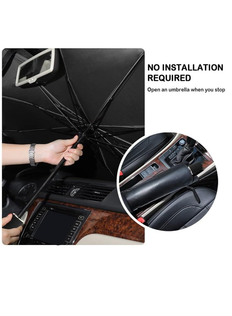 SYOSI Car Umbrella Sun Shade Cover Nano 5-Layer Block UV Reflector+Handy Windshield Sun Shade for Most Cars SUV Truck One of The Fastest Cooling and Sun Protection Car Sun Shade - Image 4