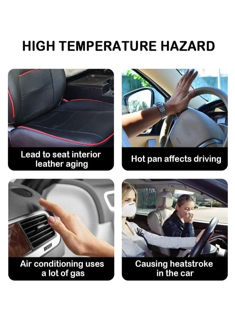 SYOSI Car Umbrella Sun Shade Cover Nano 5-Layer Block UV Reflector+Handy Windshield Sun Shade for Most Cars SUV Truck One of The Fastest Cooling and Sun Protection Car Sun Shade - Image 5