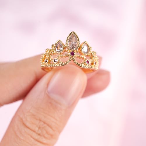 Botrinal Rapunzel Ring Tangled Fans Princess Crown Ring Princess Jewelry Birthday Party Ring Halloween Dress up Gifts - Image 3