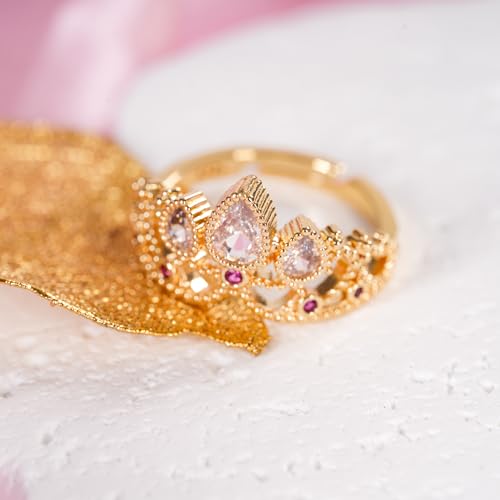 Botrinal Rapunzel Ring Tangled Fans Princess Crown Ring Princess Jewelry Birthday Party Ring Halloween Dress up Gifts - Image 5
